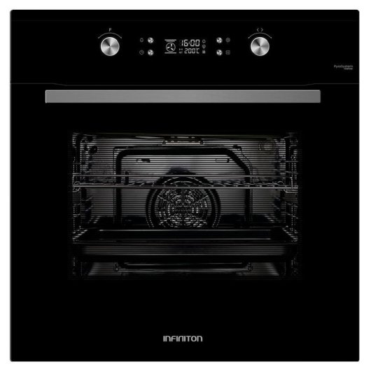 Horno Multifunción Infiniton P709FB 70L 60cm Pirolítico A Vapor Grill Cristal Black