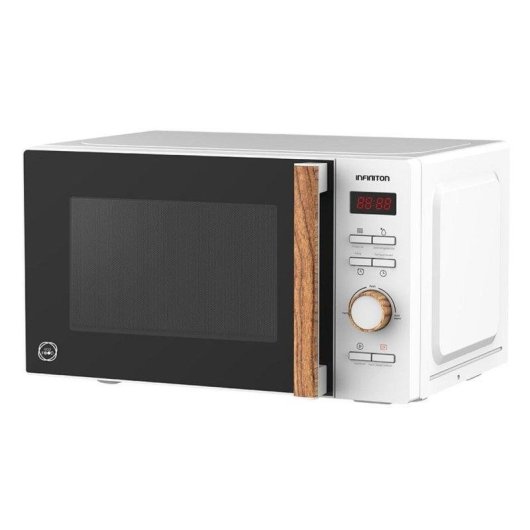 Microondas Infiniton MW-S710 20L 800W Madera Vaporera Descongelar Blanco
