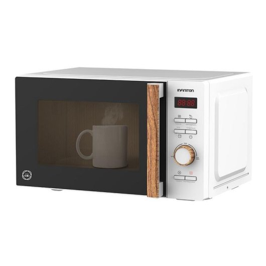 Microondas Infiniton MW-S710 20L 800W Madera Vaporera Descongelar Blanco