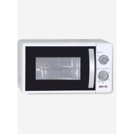 Mikrowelle Rommer M700 20L 1050W Mechanische Steuerung Drehteller Weiß