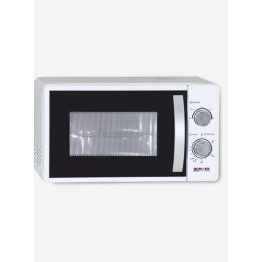 Mikrowelle Rommer M700 20L 1050W Mechanische Steuerung Drehteller Weiß