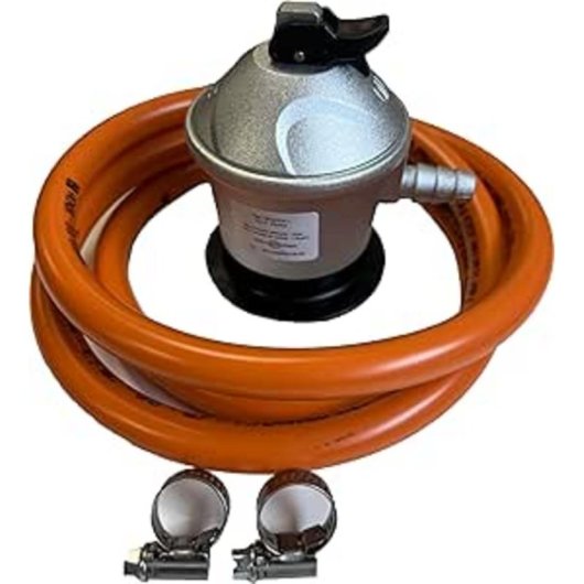 Kit Regulador de Gas Vitrokitchen KIT-500 28/30 mbar 1.5m Certificado AENOR 4 piezas Naranja