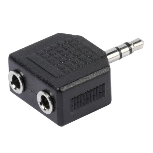 Adaptador Y Vivanco 3.5 mm para 2x 3.5 mm Preto Adaptador Y Vivanco 3.5 mm para 2x 3.5 mm Preto