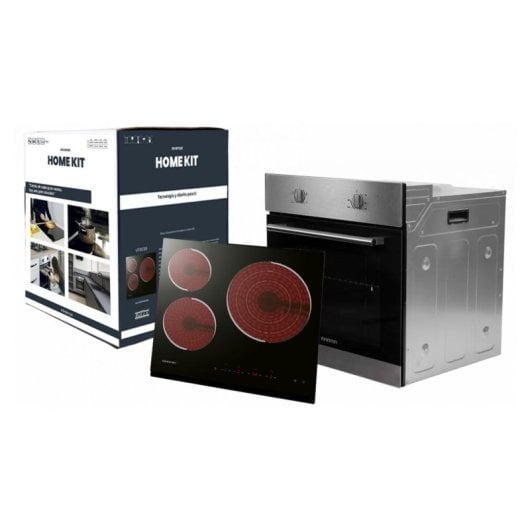 Herd Elektro Infiniton HV-BL70H23 70 L Schwarz Inox Glas 3 Zonen