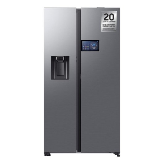 Frigorífico Samsung Americano 178cm 621L Clase E Inox AI Display 2 Puertas WiFi Dispensador