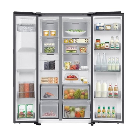 Frigorífico Samsung Americano 178cm 621L Clase E Inox AI Display 2 Puertas WiFi Dispensador