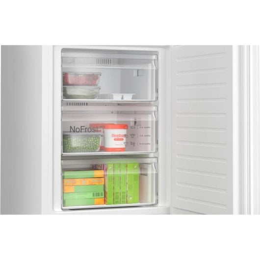 Réfrigérateur Bosch Série 4 Combi 186cm 363L C Blanc Zones Fresques
