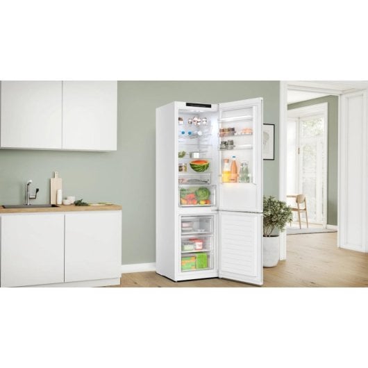 Réfrigérateur Bosch Série 4 Combi 186cm 363L C Blanc Zones Fresques
