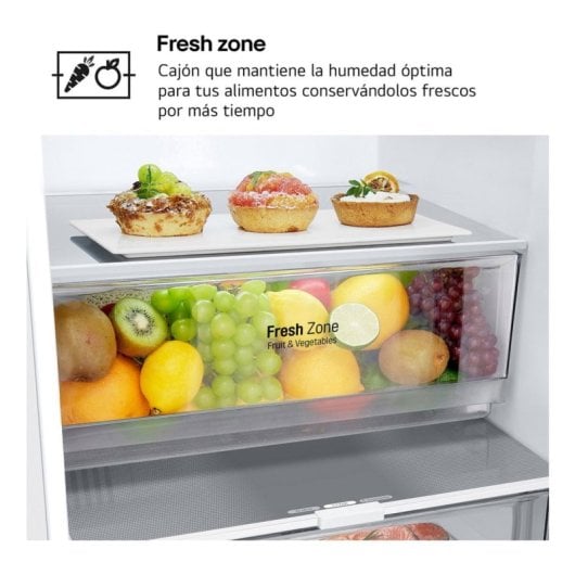 Frigorífico LG Combi 186cm 277L D Blanco Smart Inverter Linear Cooling Multi Air Flow LED