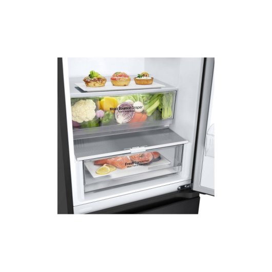 Frigorífico LG GBV3200CEP Combi 387L T 35dB 10kg/24h C Schwarz LED