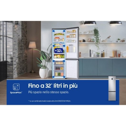 Frigorífico Samsung Combi No Frost 203cm 390L C Inox Digital Inverter SpaceMax