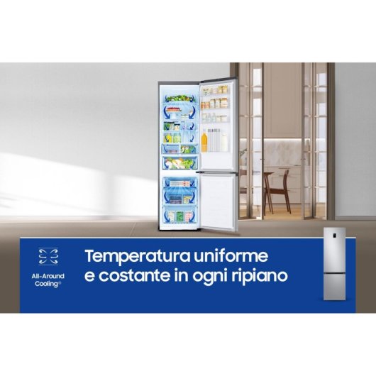 Frigorífico Samsung Combi No Frost 203cm 390L C Inox Digital Inverter SpaceMax