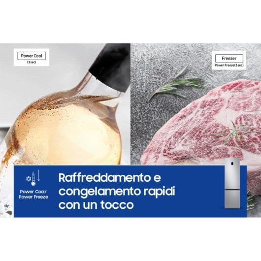 Frigorífico Samsung Combi No Frost 203cm 390L C Inox Digital Inverter SpaceMax