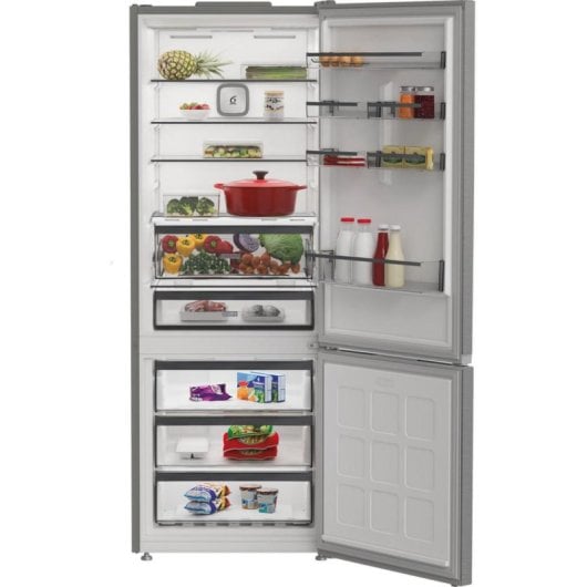Frigorífico Whirlpool Dos Puertas No Frost 192cm 490L D Inox Antiescarcha Bajo Ruido