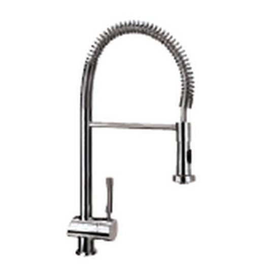 Grifo de cocina Teka MY1 monomando cerámico caño alto giratorio acero inoxidable