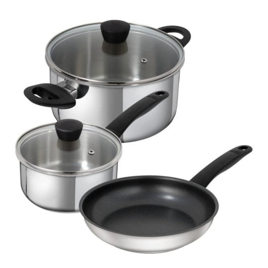 Batterie de cuisine KUHN RIKON 37762 Acier Inoxydable Noir 3 pièces