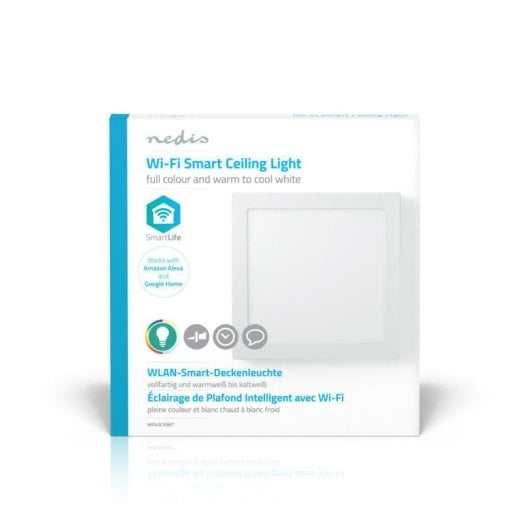 Luce da Soffitto Intelligente Nedis WIFILAC30WT Wi-Fi Bianco Caldo Neutro Freddo RGB
