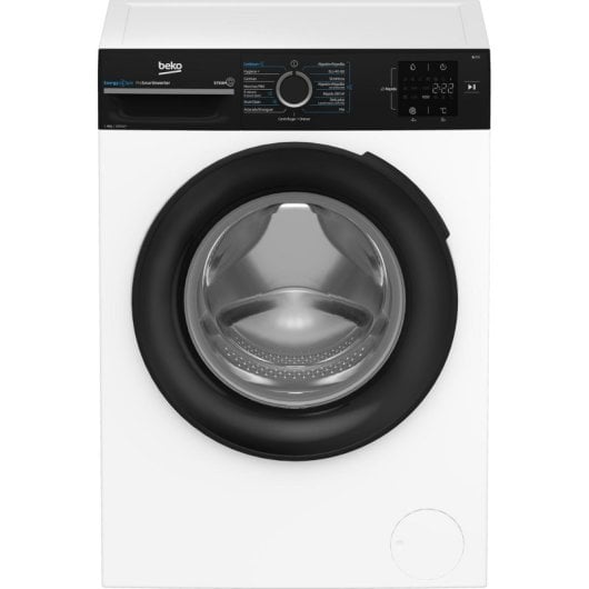 Lavadora Beko b300 BM3WFSU38213 8kg Carga Frontal 1200rpm A Preto e Branco com SteamCure e StainExpert