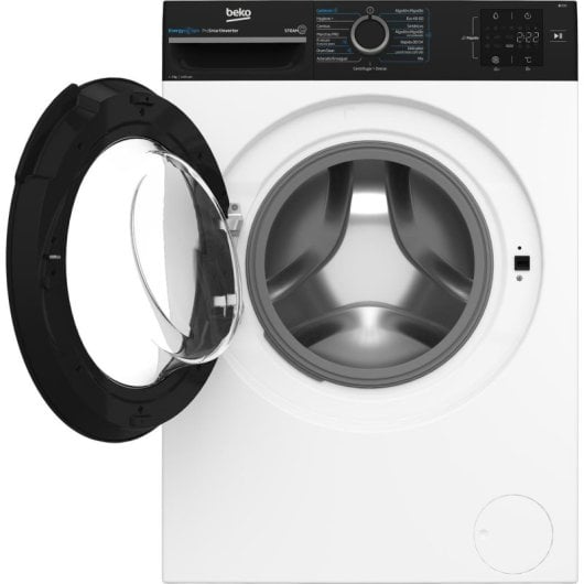 Lave-linge Beko BM3WFU3721W 7kg Carga Frontal 1200rpm A Noir/Blanc avec Technologie SteamCure