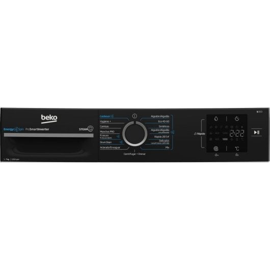 Lave-linge Beko BM3WFU3721W 7kg Carga Frontal 1200rpm A Noir/Blanc avec Technologie SteamCure