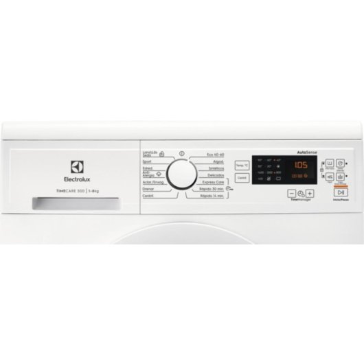 Lavadora Electrolux EA2F6840CF 8kg Carga Frontal 1400rpm A Blanca com AutoSense e Motor Inverter