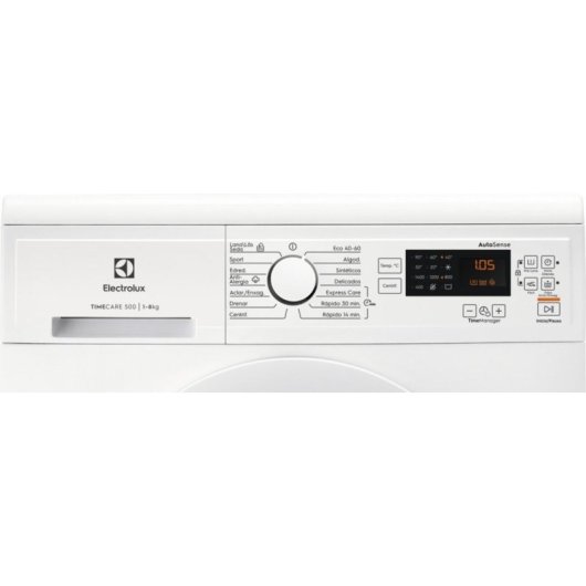 Lavadora Electrolux EA2F6840CF Carga Frontal 8 kg 1400 rpm A Blanca AutoSense Motor Inverter