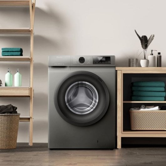 Lavadora Hisense WF1Q8041BT 8kg Carga Frontal 1400rpm B Cinza A