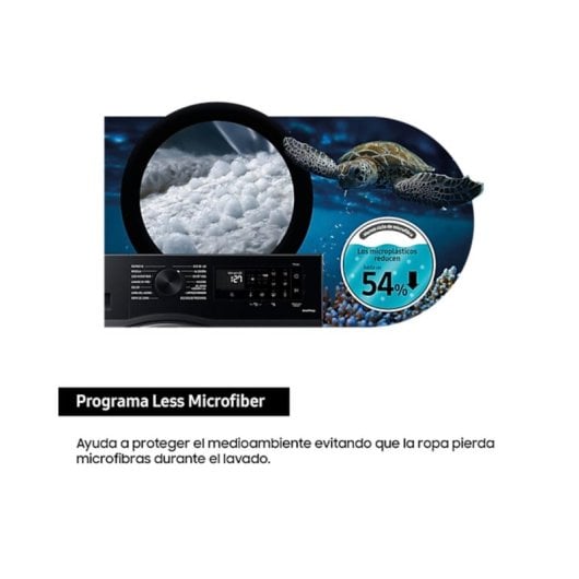 Lavadora Samsung WW80CGC04DAB 8kg Carga Frontal 1400rpm Clase A Negra Wi-Fi Steam EcoBubble