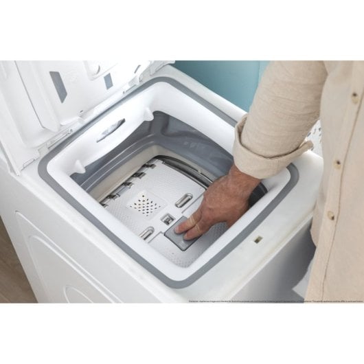 Lave-linge Candy TCA263D3-S 6kg Charge Supérieure 1200rpm Classe C Blanche avec Quick&Clean