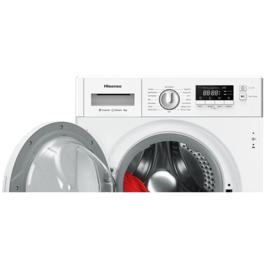 Lavadora Hisense WF3M841BWIES 8kg Carga Frontal 1400rpm A Blanca silenciosa