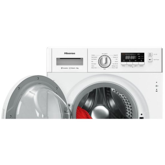 Lavadora Hisense WF3M841BWIES Carga Frontal 8 kg 1400 rpm A Blanca