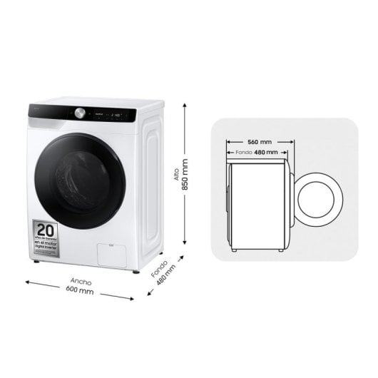 Lavasecadora Samsung 9kg/5kg A/E WD90DG6G94BKU3 com Autodosificação e Fundo Reduzido