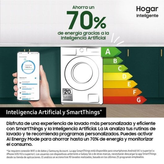 Lavasecadora Samsung 9kg/5kg A/E WD90DG6G94BKU3 com Autodosificação e Fundo Reduzido