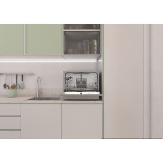 Lavastoviglie Candy RapidÓ CP 6E51LS 6 Coperti Classe E Inox Nero Compatto
