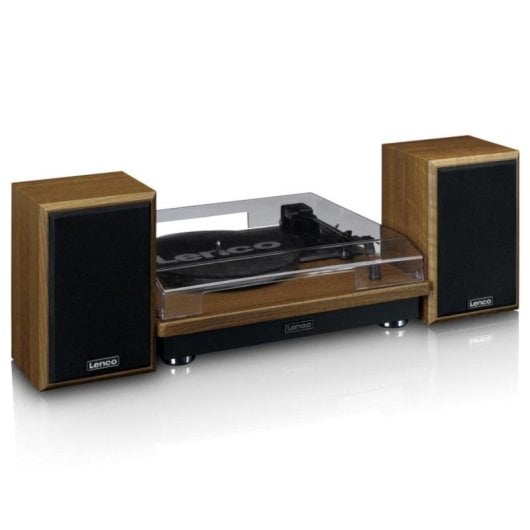 Tocadiscos Lenco LS-100WD Automático Bluetooth 33/45/78 RPM Roble y Negro