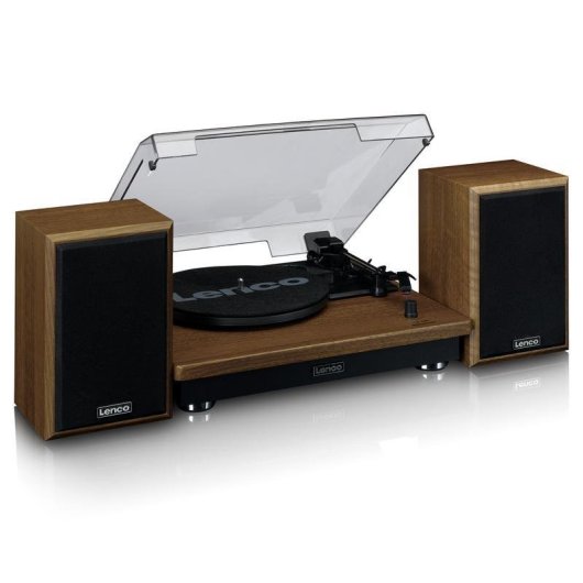 Tocadiscos Lenco LS-100WD Bluetooth Tracción Courroie 33/45/78 rpm Chêne
