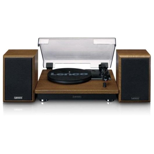 Tocadiscos Lenco LS-100WD Bluetooth Trazione Cinghia Vinile 33/45/78 RPM Rovere