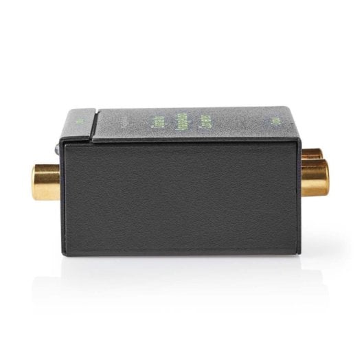 Nedis ACON2510BK Conversor de Áudio Digital para Analógico Coaxial/Toslink com Saída RCA e AUX