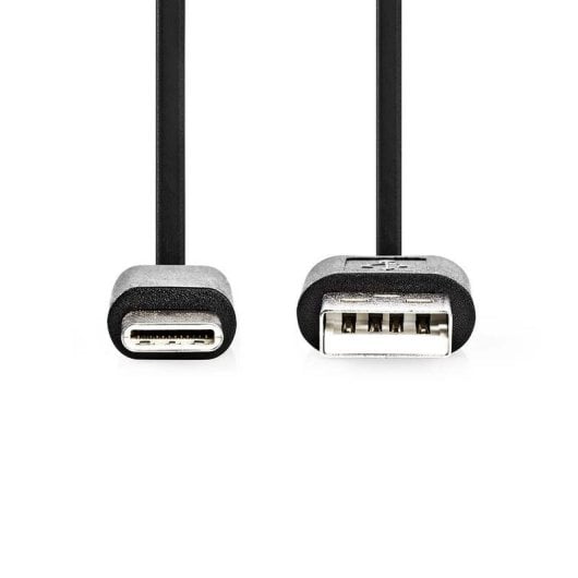 Cable USB Nedis CCGL60600BK10 1 m USB A vers USB C 0,48 Gbit/s Noir