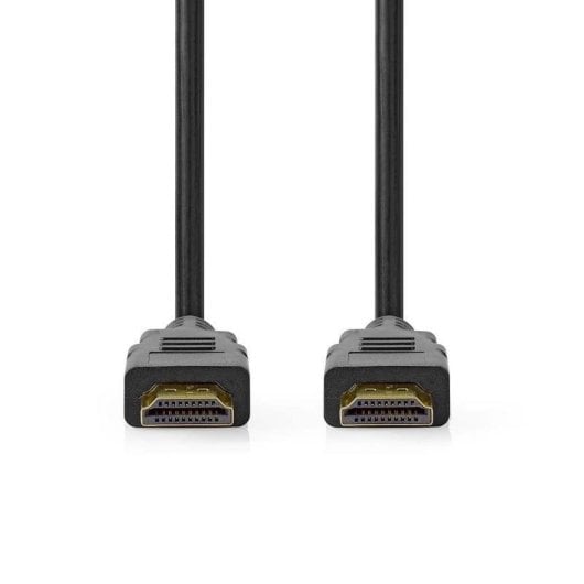 Câble HDMI Nedis CVGL35000BK20 2 m ARC connecteurs or noir