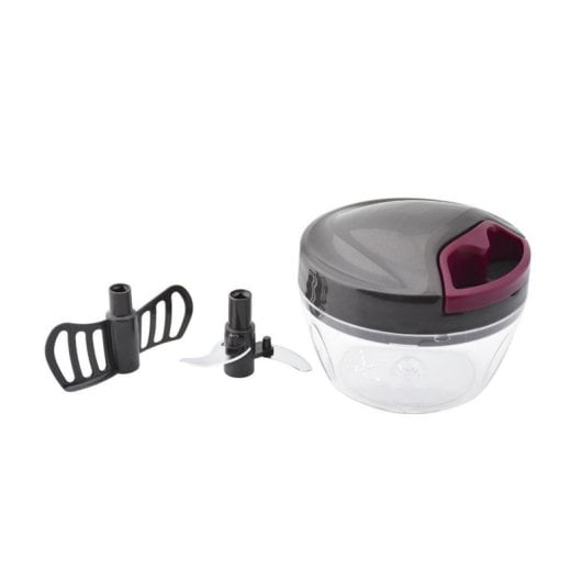 JATA AC57E Hachoir Manuel Noir, Transparent, Acier Inoxydable, 300ml