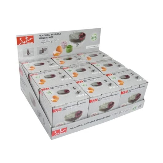 JATA AC57E Hachoir Manuel Noir, Transparent, Acier Inoxydable, 300ml