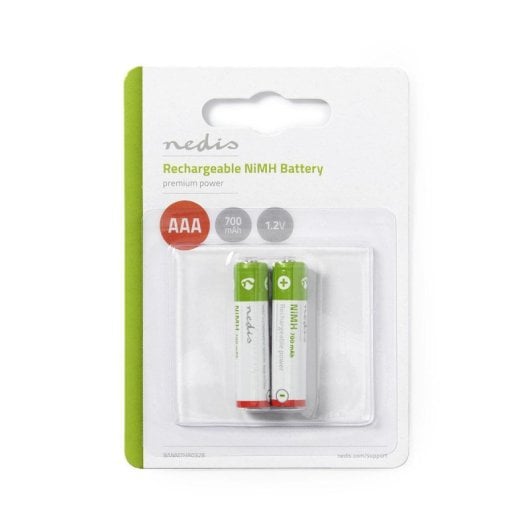 Batterien Nedis BANM7HR032B NiMH AAA 700 mAh 1,2 V Wiederaufladbar 2er Set Batterien Nedis BANM7HR032B NiMH AAA 700 mAh 1,2 V Wiederaufladbar 2er Set