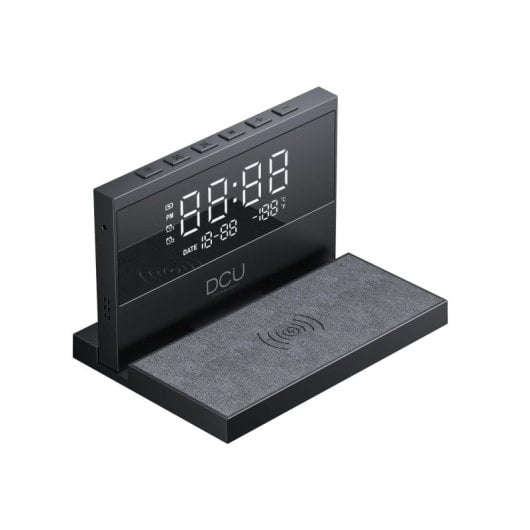Reloj despertador digital DCU Advance Tecnologic 37300830 carga inalámbrica 15W luz 8 colores