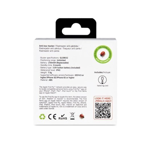 Rastreador GPS DCU Advance Tecnologic 34154010 Negro Compatible Apple Find My 6000h
