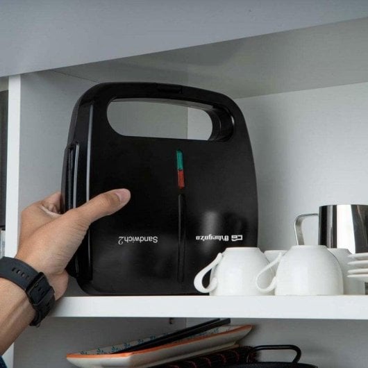 Sandwichera Orbegozo SW 4910 4 sandwiches plaques antiadhésives sécurité surchauffe noir