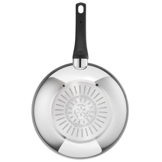 Tefal E30001 Edelstahl Allzweckpfanne mit Titanbeschichtung und Thermo-Spot, 175 °C, 540 g