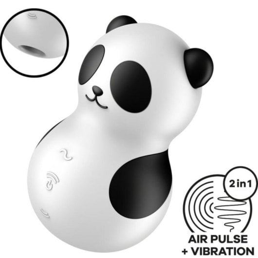 Vibrador Satisfyer Pocket Panda 11 intensidades ondas presión 12 programas vibración impermeable