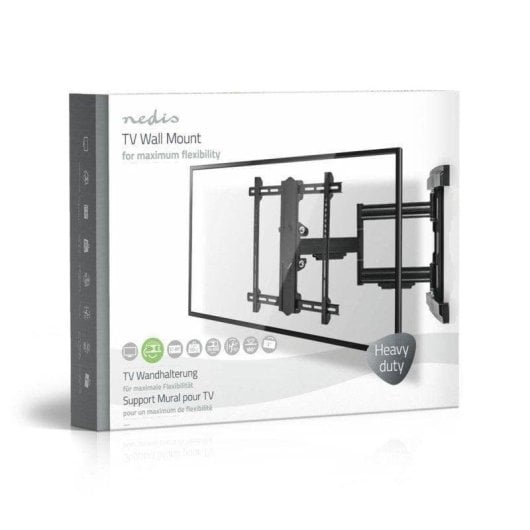 Nedis TVWM6550BK Supporto TV Parete 37 a 80" VESA 200x100 a 600x400 Max 50Kg