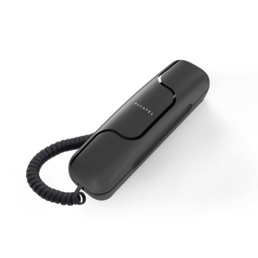 Telefone analógico Alcatel T06 terminal com cabo preto Telefone analógico Alcatel T06